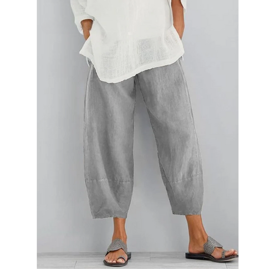 Angelique - Pantalon en lin à coupe ample