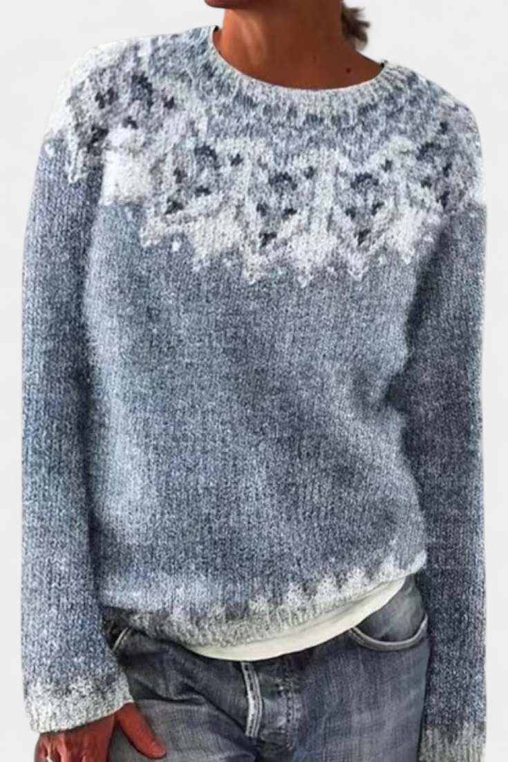 Ivalo - Pull en tricot norvégien à coupe décontractée