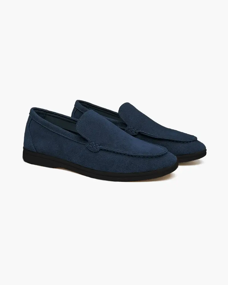 Greg - Mocassins en daim avec semelle noire