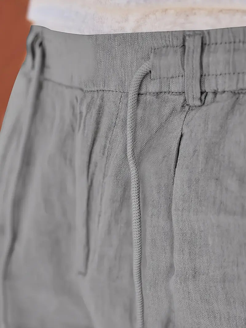 Avenor - Pantalon en lin large avec cordon de serrage