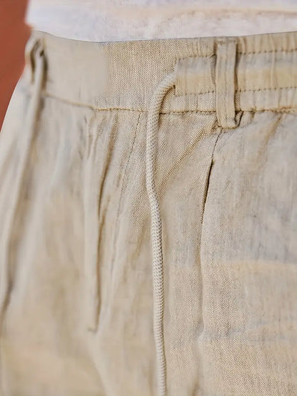 Avenor - Pantalon en lin large avec cordon de serrage