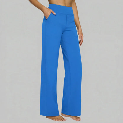Klara - Pantalon extensible taille haute avec poches
