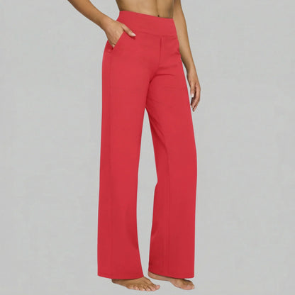 Klara - Pantalon extensible taille haute avec poches