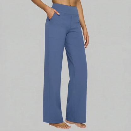 Klara - Pantalon extensible taille haute avec poches