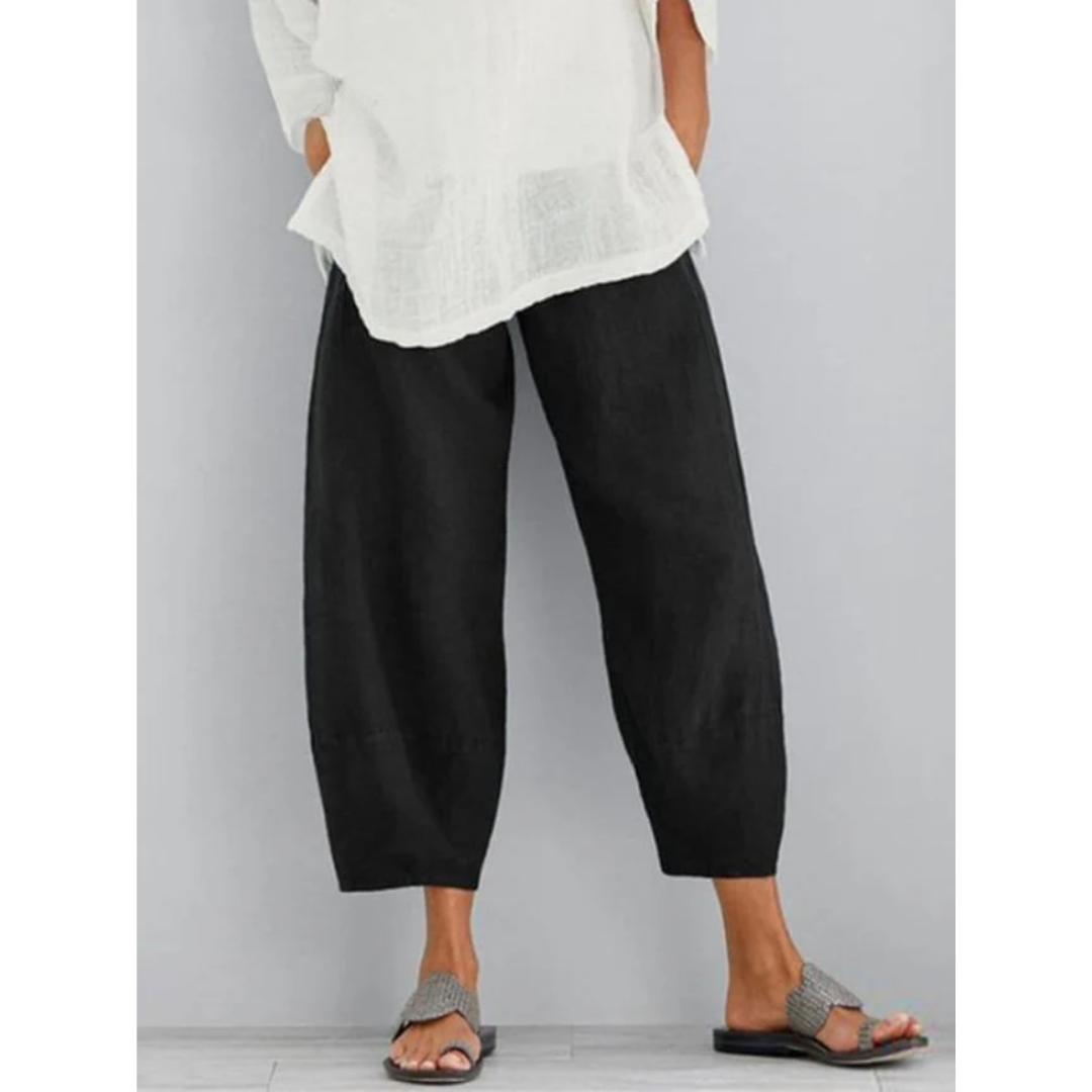 Angelique - Pantalon en lin à coupe ample
