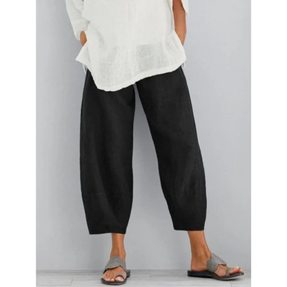 Angelique - Pantalon en lin à coupe ample