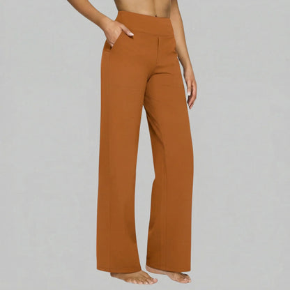 Klara - Pantalon extensible taille haute avec poches
