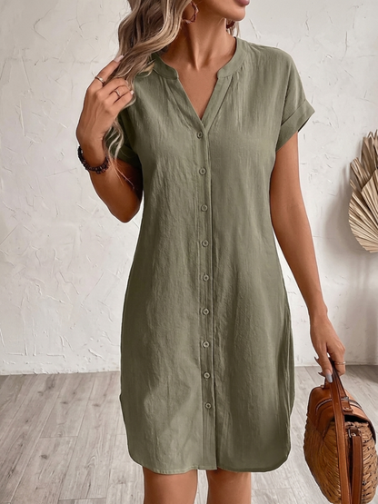 Maribel - Robe chemise en lin