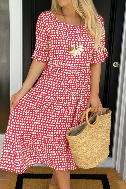 Ramona - Robe midi à manches courtes