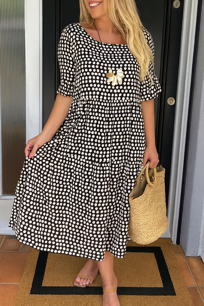 Ramona - Robe midi à manches courtes