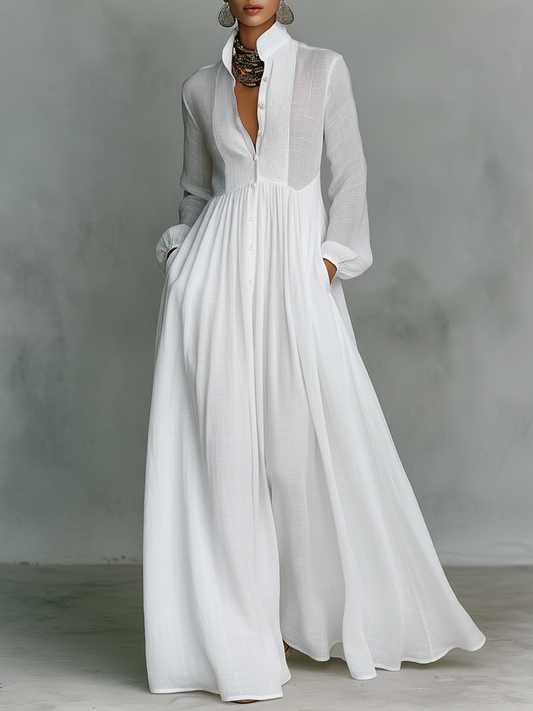 Lakisha - Robe Maxi Patchwork Col Montant