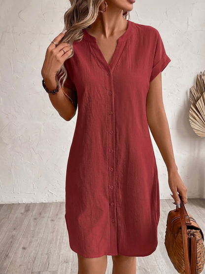 Maribel - Robe chemise en lin