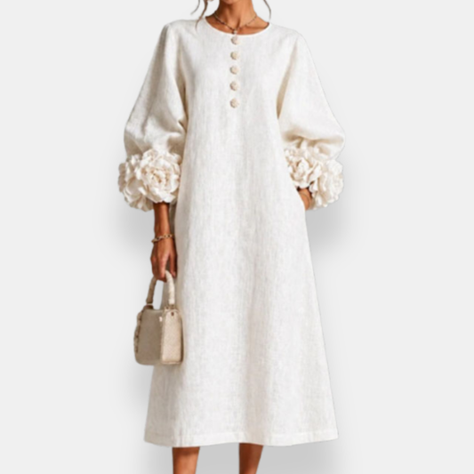 Mattie - Robe midi avec appliqués floraux