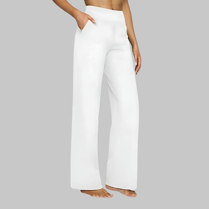 Klara - Pantalon extensible taille haute avec poches