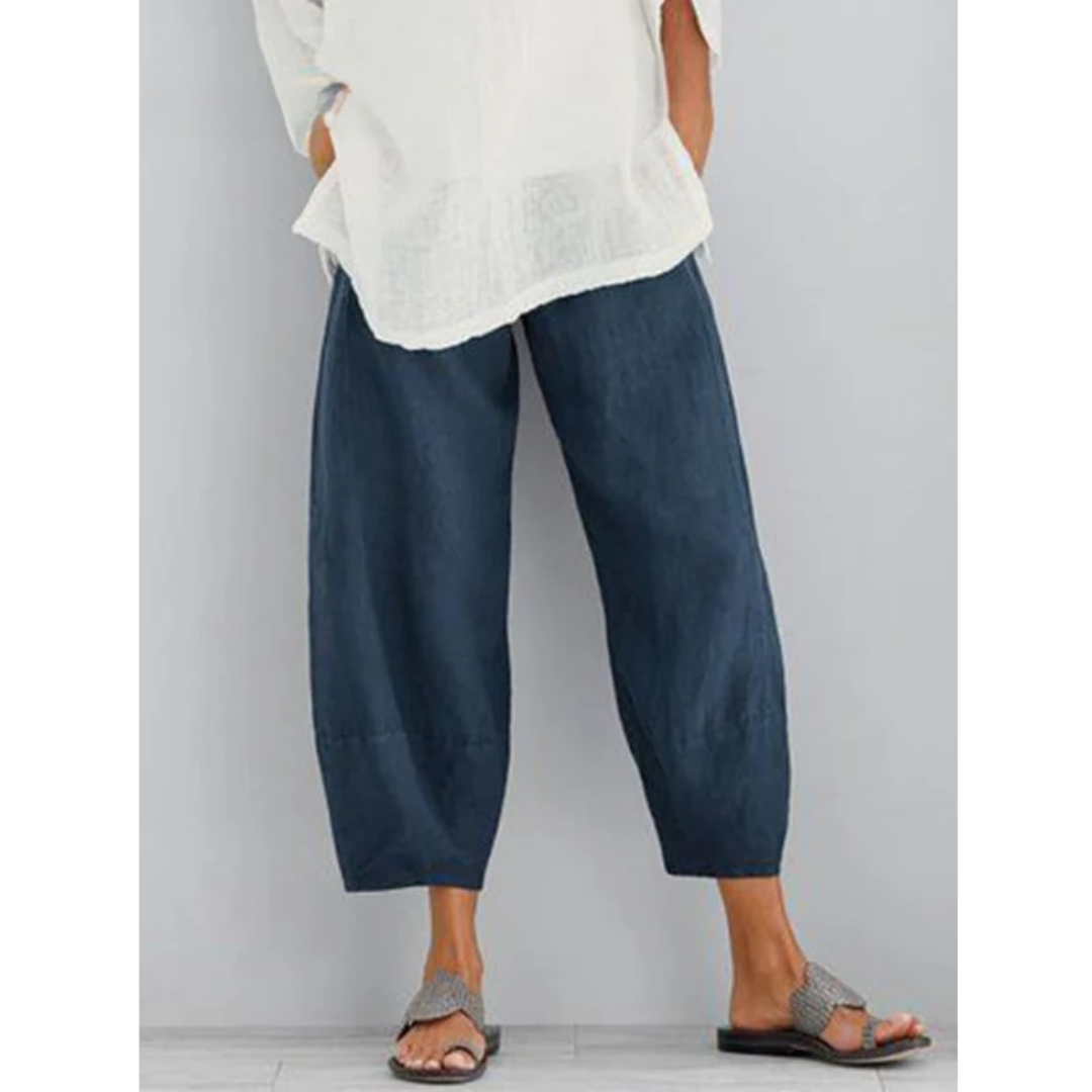 Angelique - Pantalon en lin à coupe ample