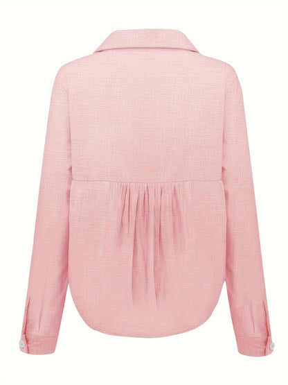 Elowen - Blouse à manches longues avec revers et franges