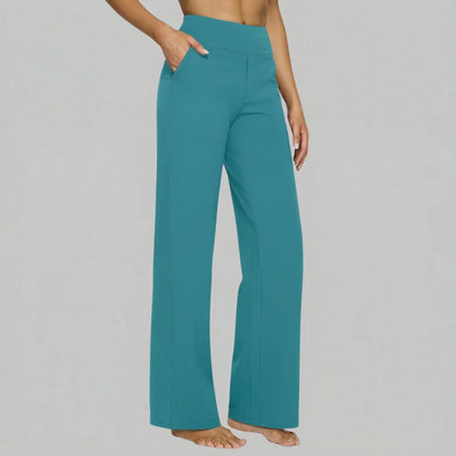 Klara - Pantalon extensible taille haute avec poches