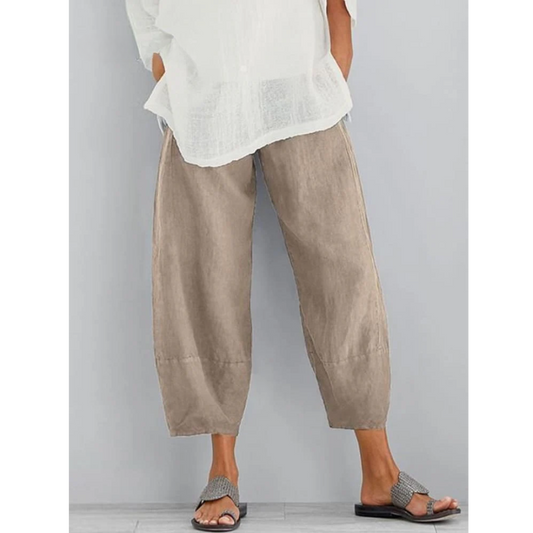 Angelique - Pantalon en lin à coupe ample