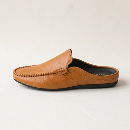 Randy - Mules en cuir avec couture mocassins