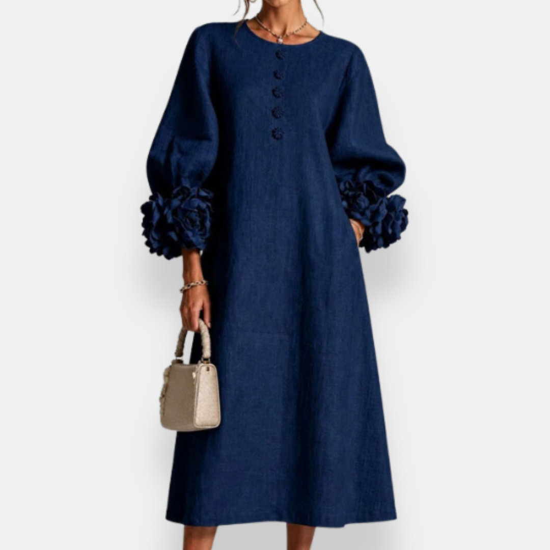 Mattie - Robe midi avec appliqués floraux