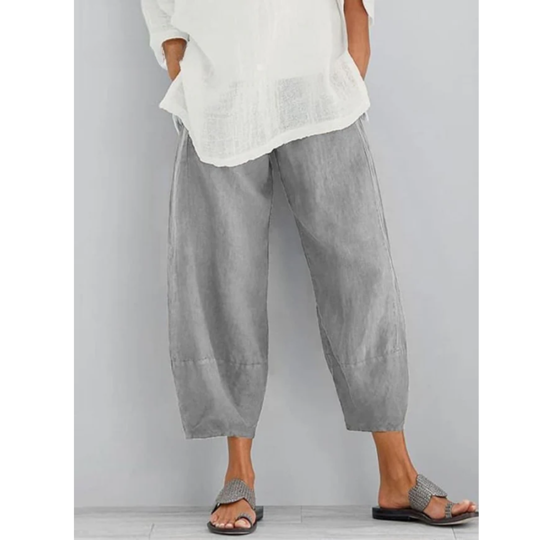Angelique - Pantalon en lin à coupe ample