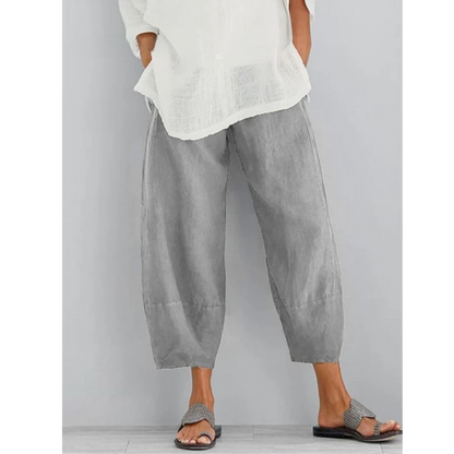 Angelique - Pantalon en lin à coupe ample
