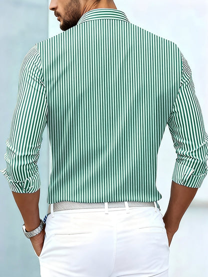Emerson - Chemise à manches longues avec rayures vintage