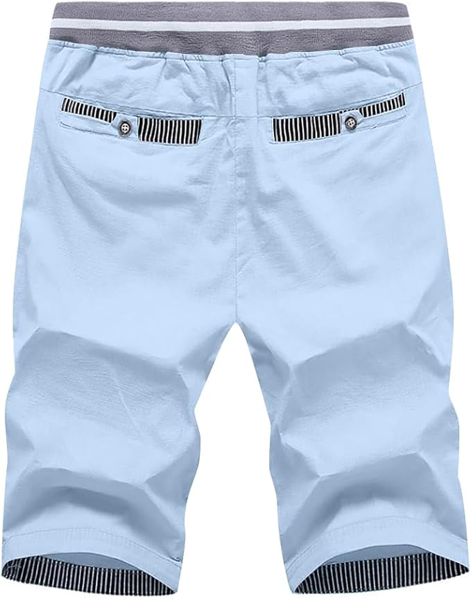 Verdin - Shorts en lin décontractés avec cordon de serrage