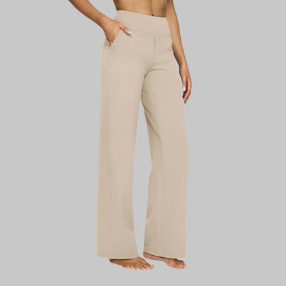 Klara - Pantalon extensible taille haute avec poches
