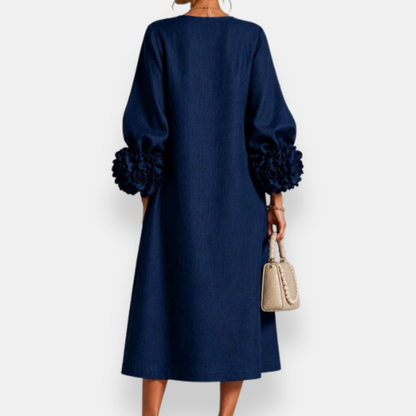 Mattie - Robe midi avec appliqués floraux
