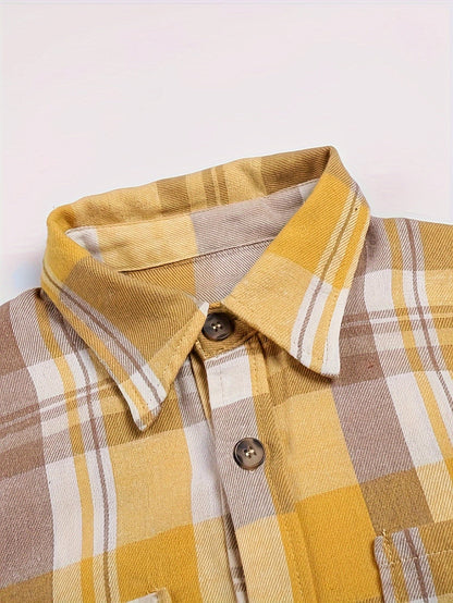 Lillie - Blouse à manches longues à carreaux