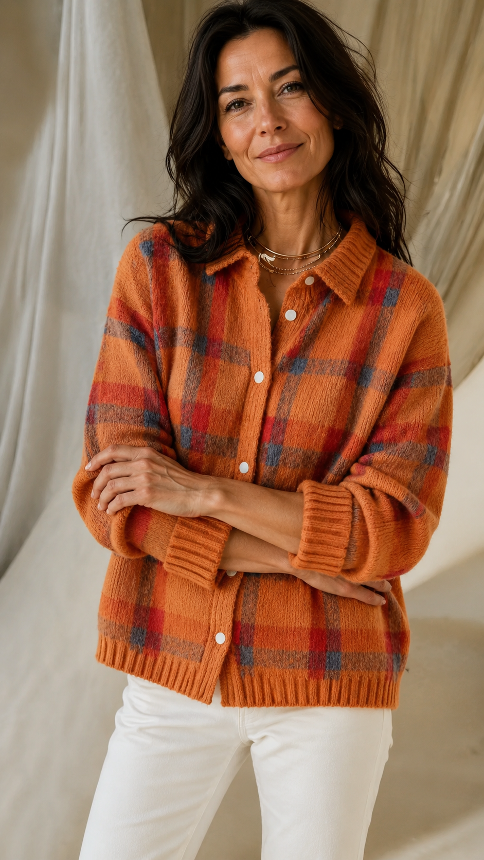Anna - Gilet à carreaux
