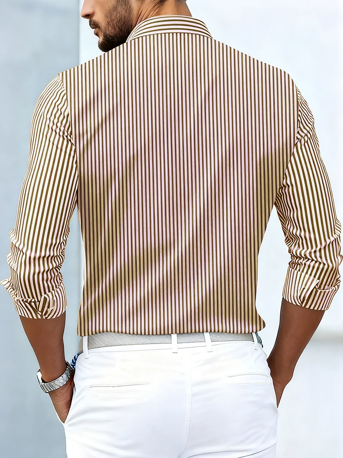 Emerson - Chemise à manches longues avec rayures vintage
