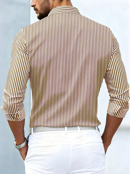 Emerson - Chemise à manches longues avec rayures vintage