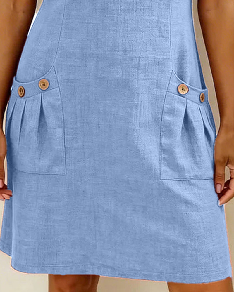 Lina - Robe A-ligne en coton-lin