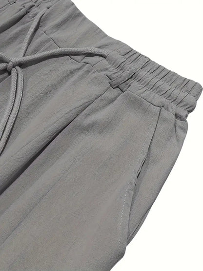 Avenor - Pantalon en lin large avec cordon de serrage
