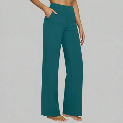 Klara - Pantalon extensible taille haute avec poches