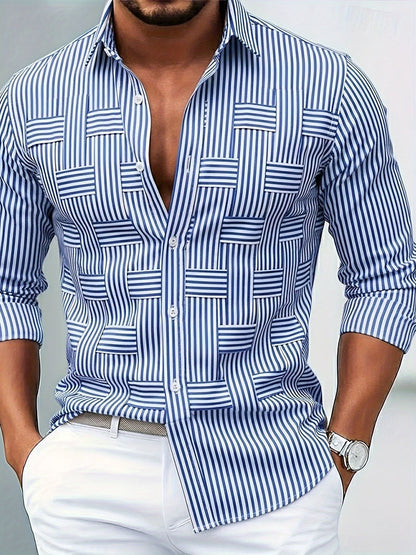 Emerson - Chemise à manches longues avec rayures vintage