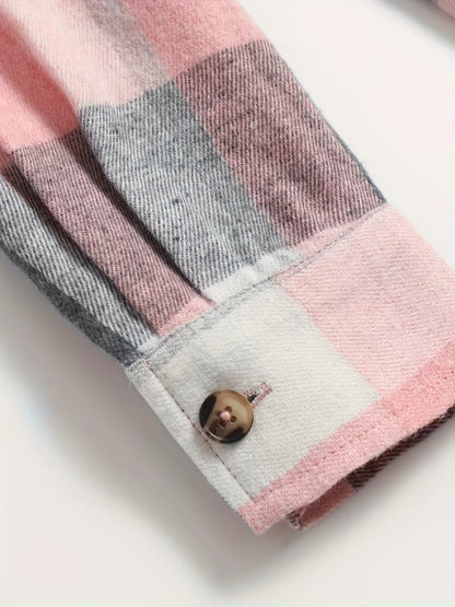 Lillie - Blouse à manches longues à carreaux
