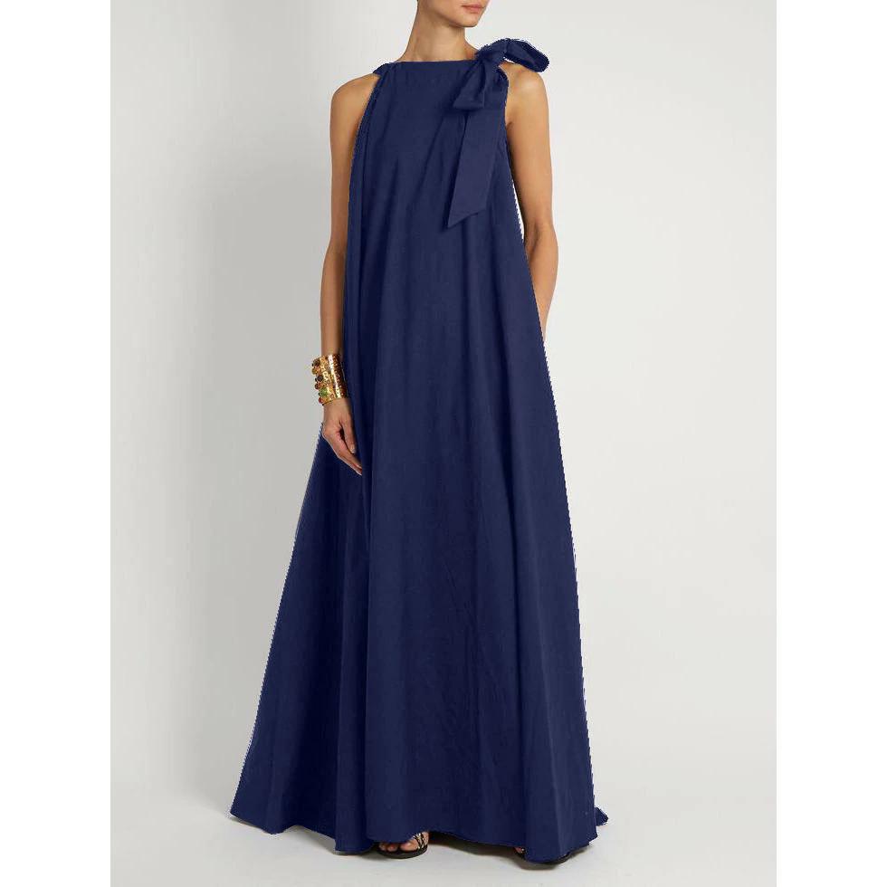 Fiorena - Robe maxi avec nœud à l'épaule