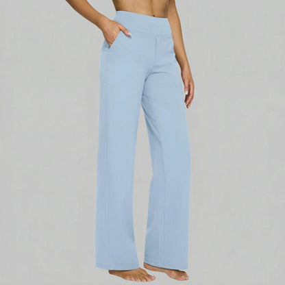 Klara - Pantalon extensible taille haute avec poches