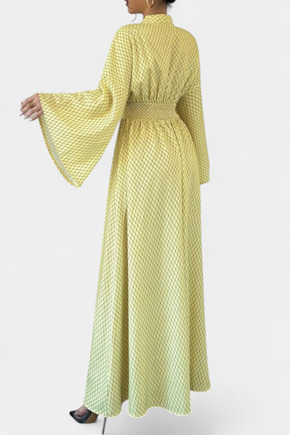 Avenna - Robe maxi à décolleté en V géométrique