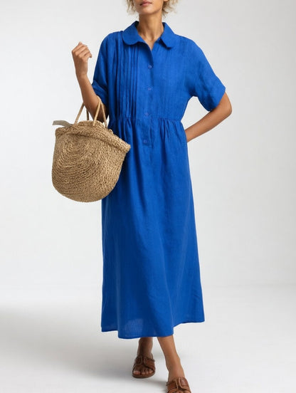 Milagros - Robe chemise maxi en coton