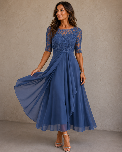 Annmarie - Robe de soirée avec dentelle et chiffon