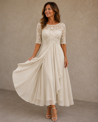 Annmarie - Robe de soirée avec dentelle et chiffon