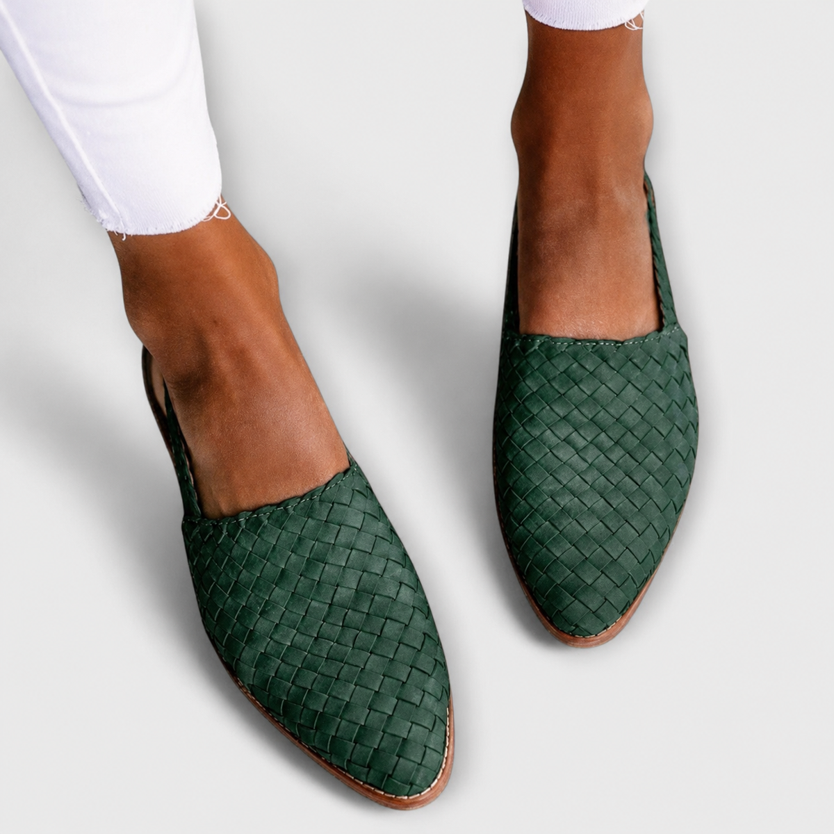 Simone - Mocassins à talon tressés