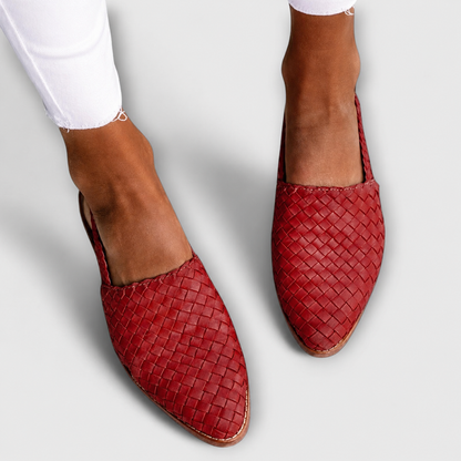 Simone - Mocassins à talon tressés