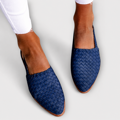 Simone - Mocassins à talon tressés