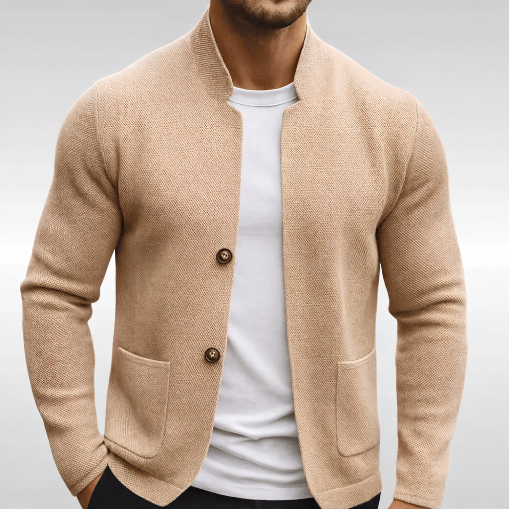 Otto - Blazer en tricot structuré avec col montant