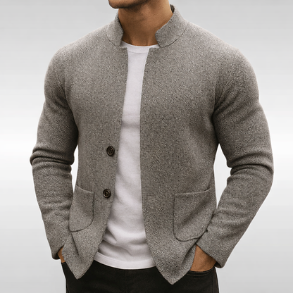 Otto - Blazer en tricot structuré avec col montant
